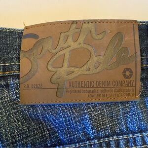 Vintage South Pole Authentic Denim Blue Jeans waist size is a 38